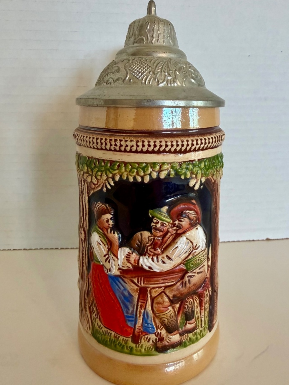 VINTAGE West Germany Lidded Beer Stein Handmade Original King 300